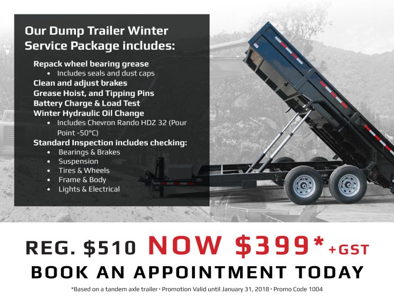 Dump Trailer Winter Service Package - All Trailer Repair